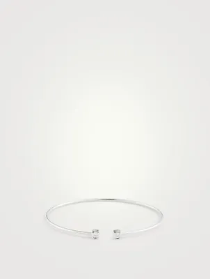 Small Le Cube Diamant 18K White Gold Flex Bracelet With Diamonds