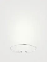 Small Le Cube Diamant 18K White Gold Flex Bracelet With Diamonds