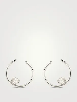 Small Le Cube Diamant 18K Gold Hoop Earrings With Diamonds