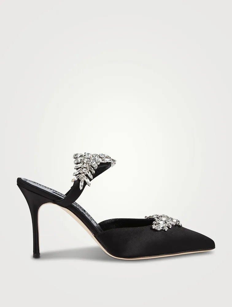 Lurum 90 Crystal Satin Mules