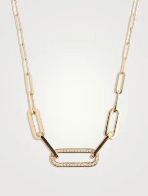 L Maillon 18K Gold Necklace With Diamonds