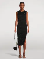 Keyboard Crinkled Midi Dress