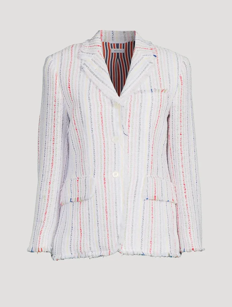 Seersucker Tulle Tweed Blazer