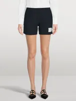 University Stripe High-Waisted Shorts