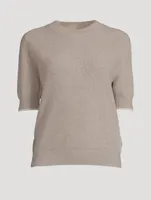 Gigi Trip Cashmere Short-Sleeve Sweater