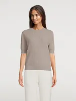 Gigi Trip Cashmere Short-Sleeve Sweater