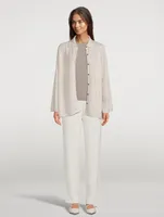 Gigi Trip Cashmere Short-Sleeve Sweater