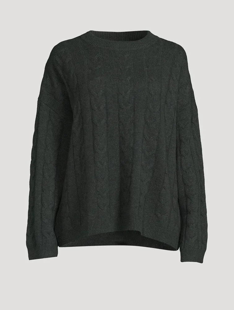 Vilma Cashmere Cable Crewneck Sweater