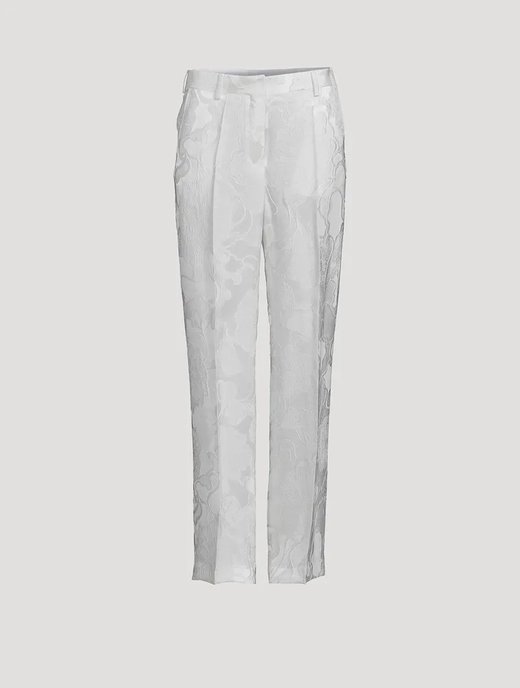 Pulley Jacquard Satin Trousers