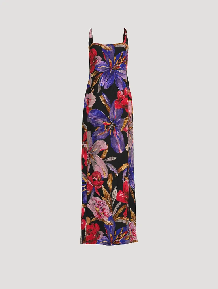 Deban Maxi Dress Giant Lilies Print