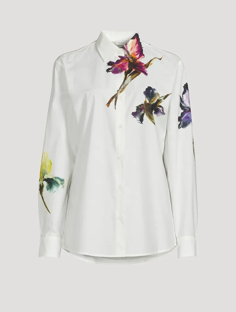 Clavelly Poplin Shirt Floral Print
