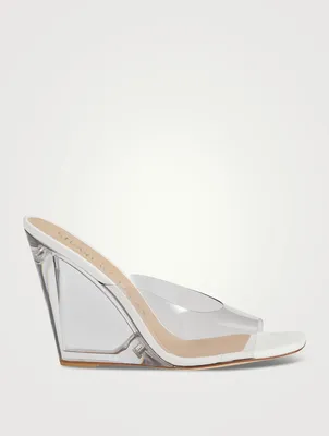 Tia Lucite Wedge Mules