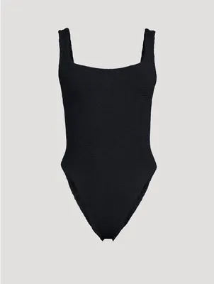 Square Neck One-Piece Swimsuit