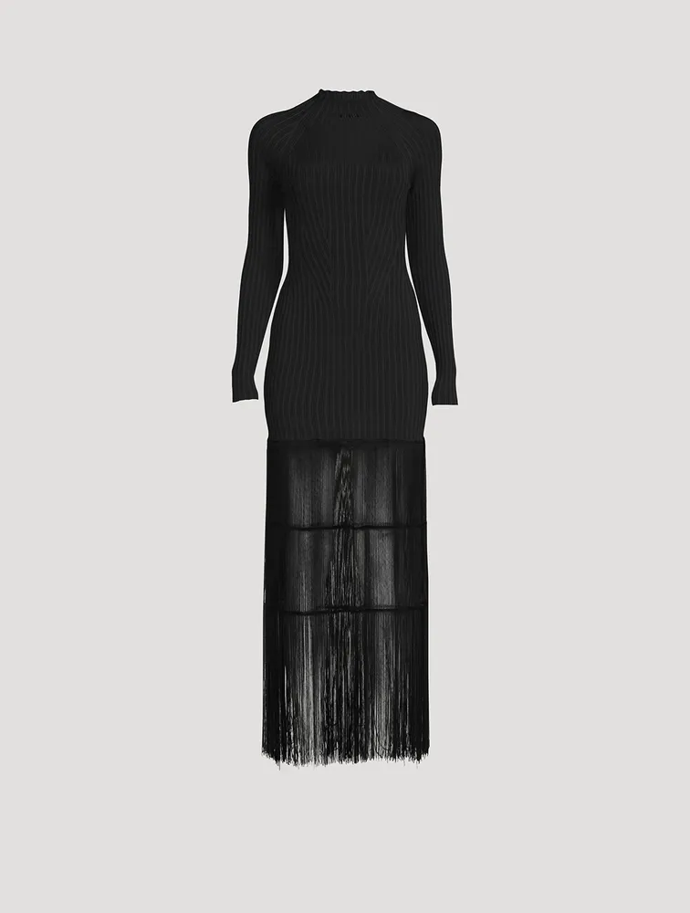 The Cedar Fringe Knit Dress