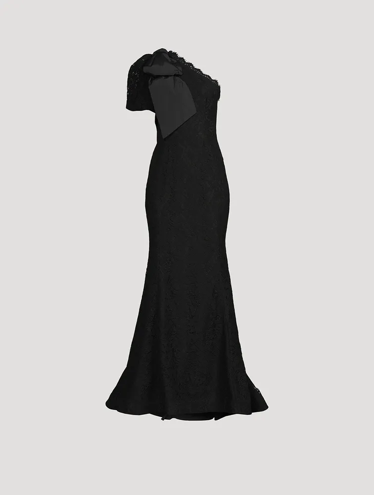 Kelsey One-Shoulder Lace Gown