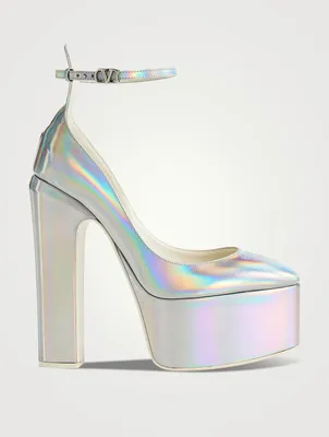Tan-Go Iridescent Platform Pumps