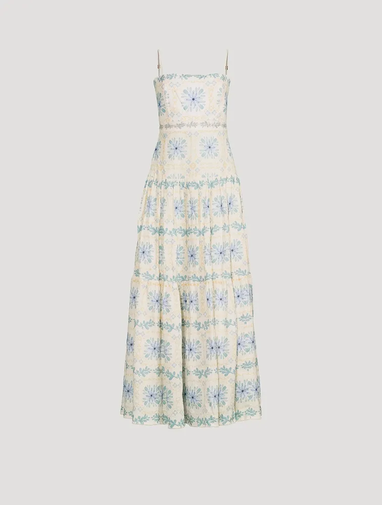 Lima Printed Linen Maxi Dress