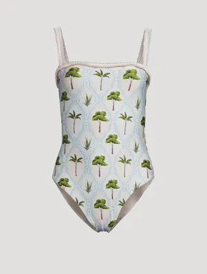 Limón One-Piece Swimsuit Plant Print