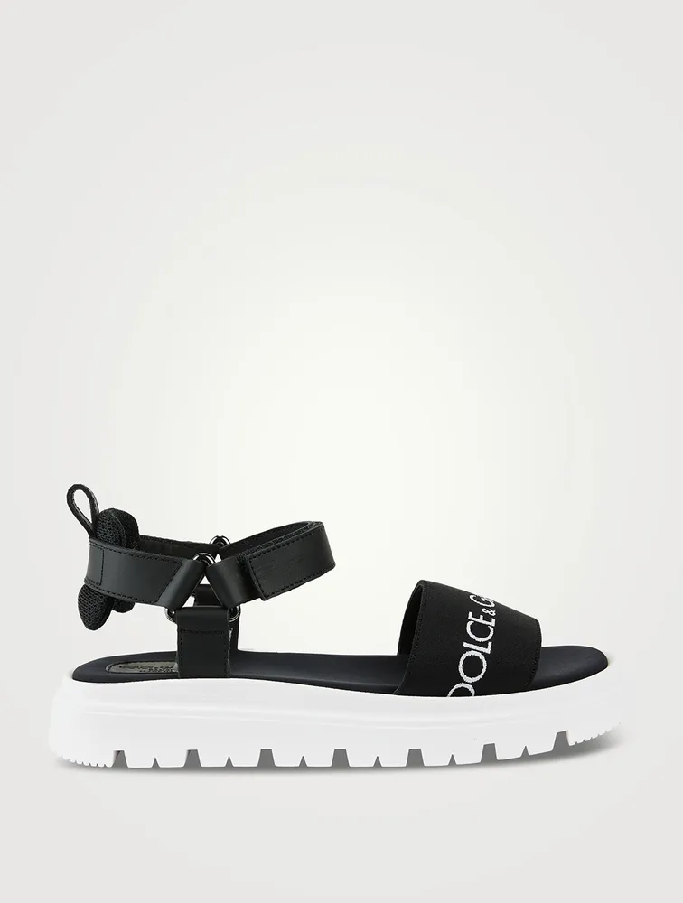 Big Kids Leather Velcro Sandals