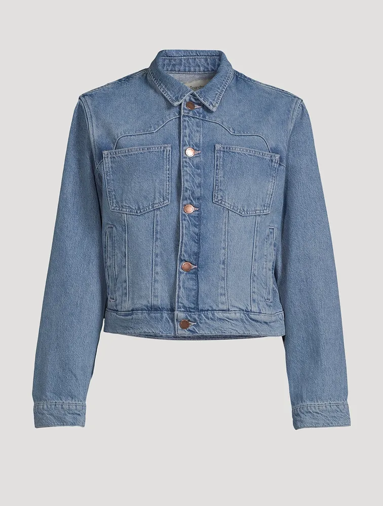 Ms. Ciela Cloud Stitch Denim Trucker Jacket