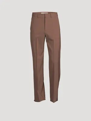 Wool Straight-Leg Pants