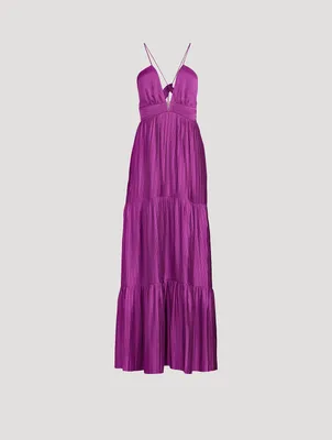 Wasta V-Neck Long Dress