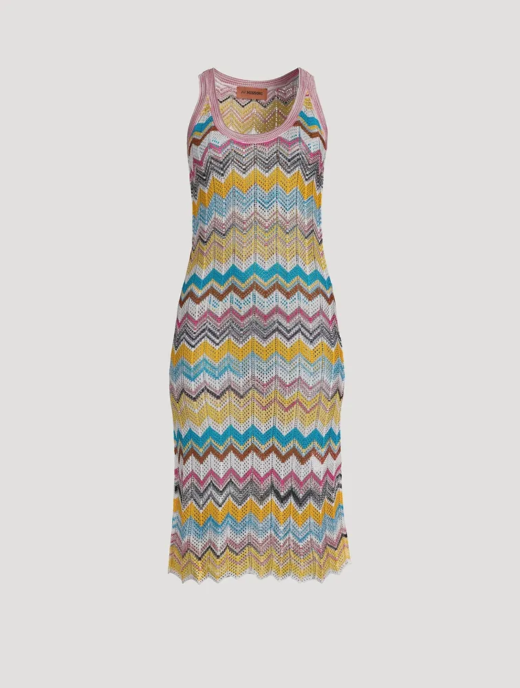 Midi Cover-Up Dress Chevron