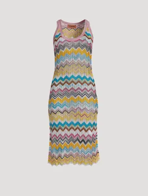 Midi Cover-Up Dress Chevron