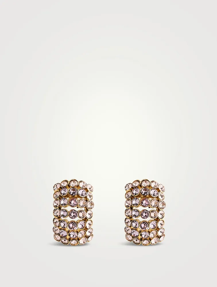 Disco Crystal Hoop Earrings