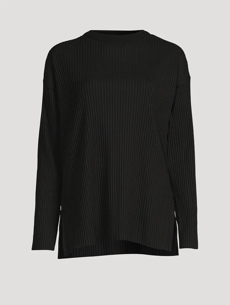 Ribbed Long-Sleeve Top