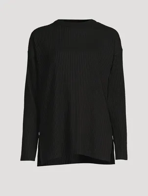 Ribbed Long-Sleeve Top