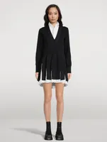 Knit x Poplin Mini Dress