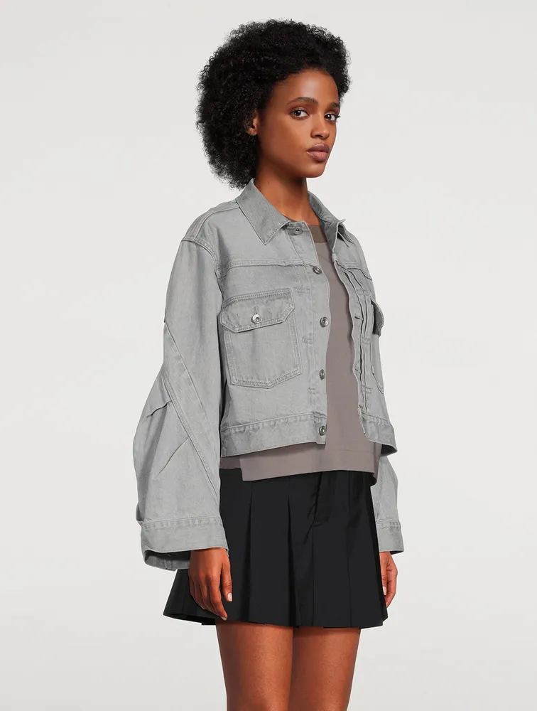 Bell-Sleeve Denim Jacket