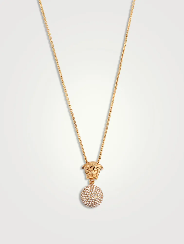 Medusa Pendant Necklace With Crystals