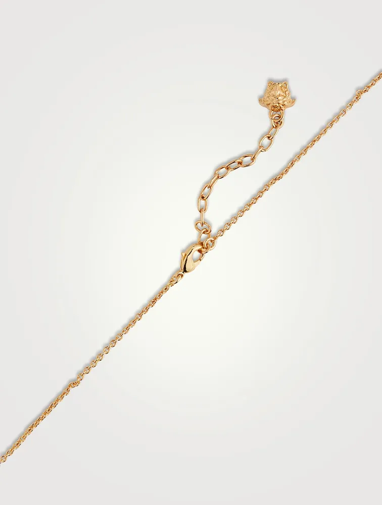 Medusa Pendant Necklace With Crystals