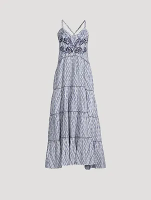 Marieta Printed Organic Cotton Long Dress