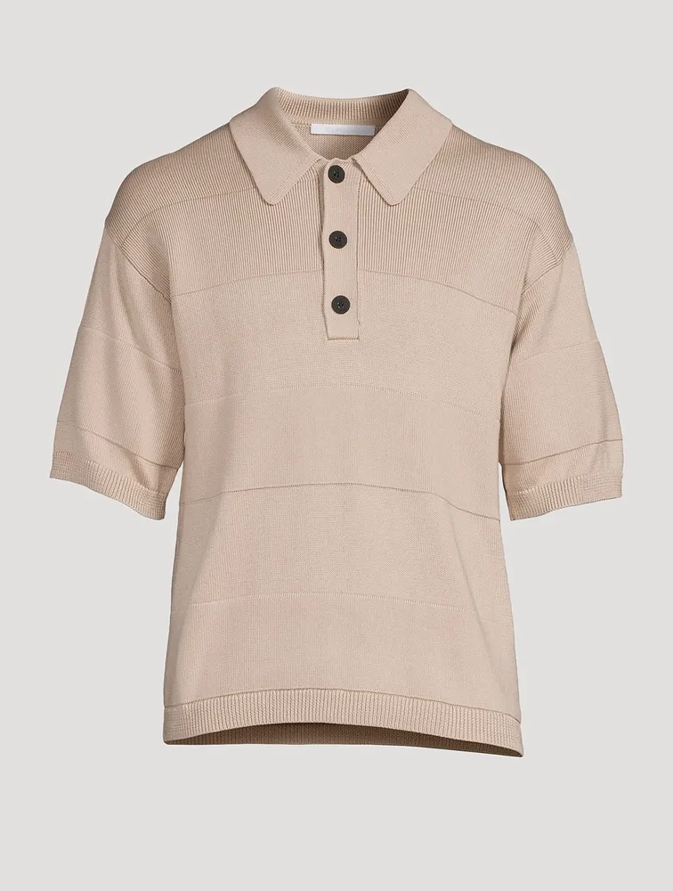 Short-Sleeve Polo Sweater