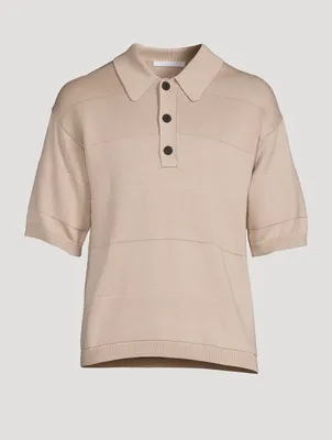 Short-Sleeve Polo Sweater