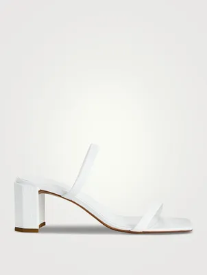 Tanya Croc-Embossed Leather Mules