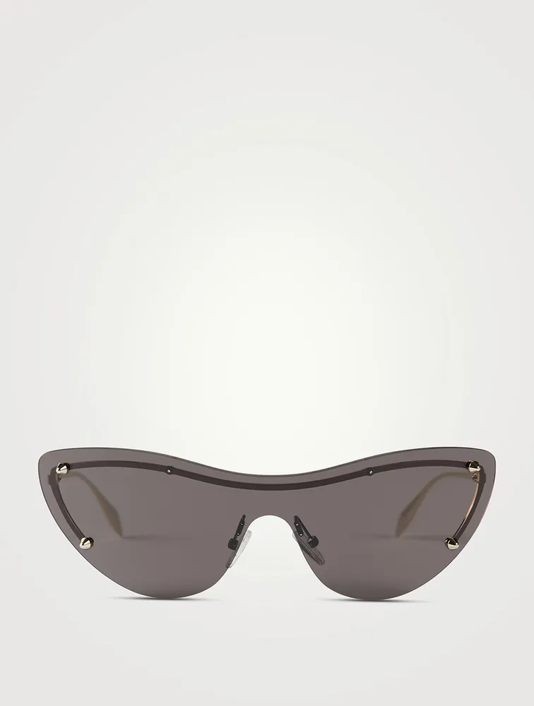 Shield Sunglasses With Studs