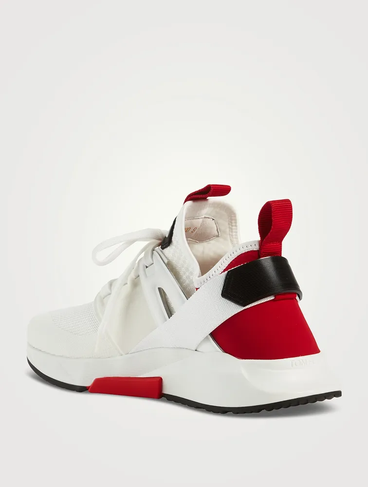 Lago Neoprene And Suede Sneakers