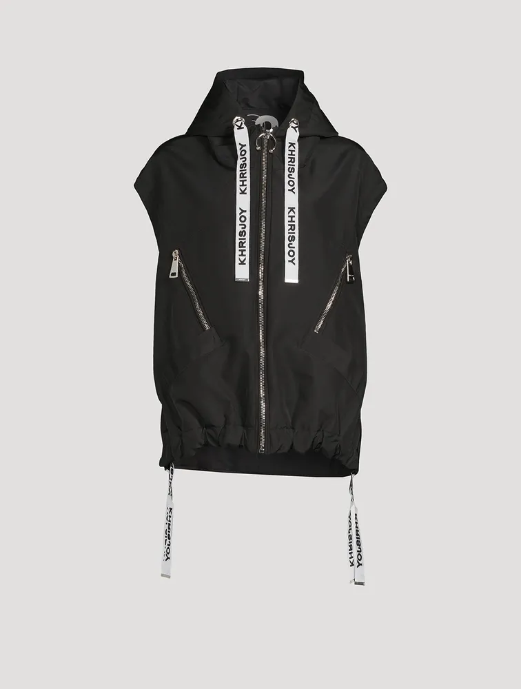 Star-Embellished Windbreaker Vest
