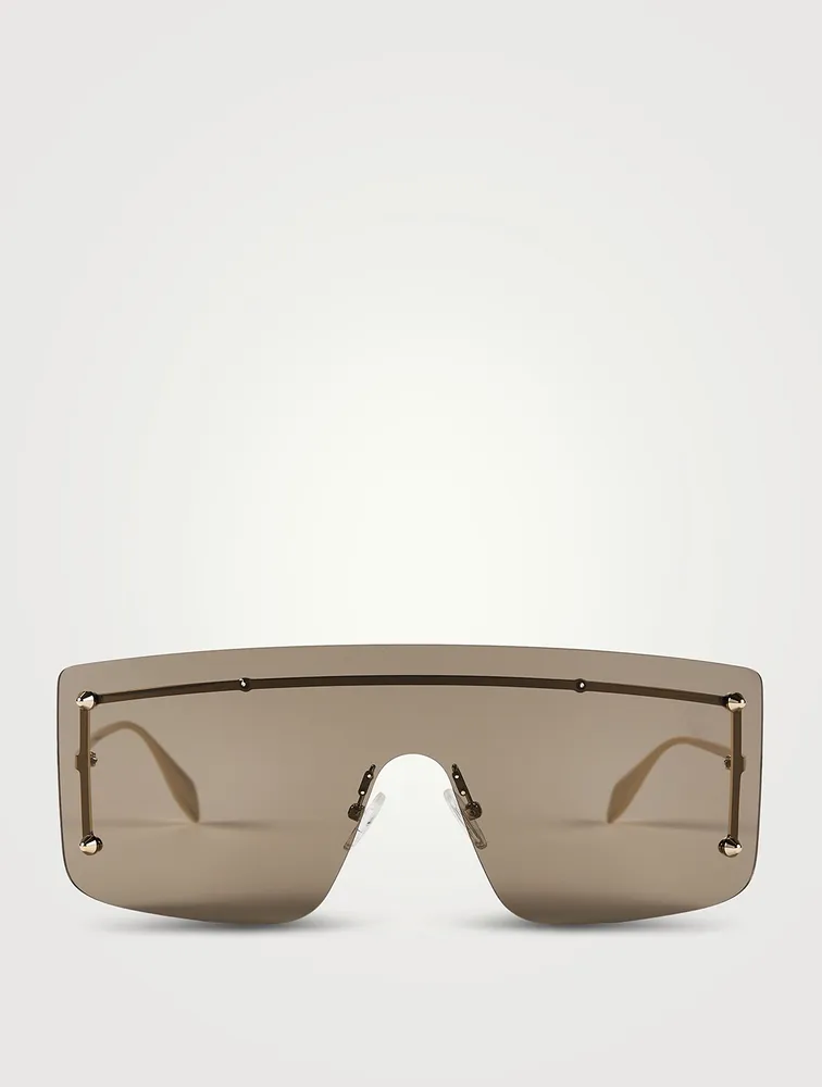 Shield Sunglasses With Studs