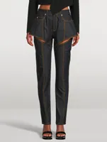 Slashed Slim Jeans