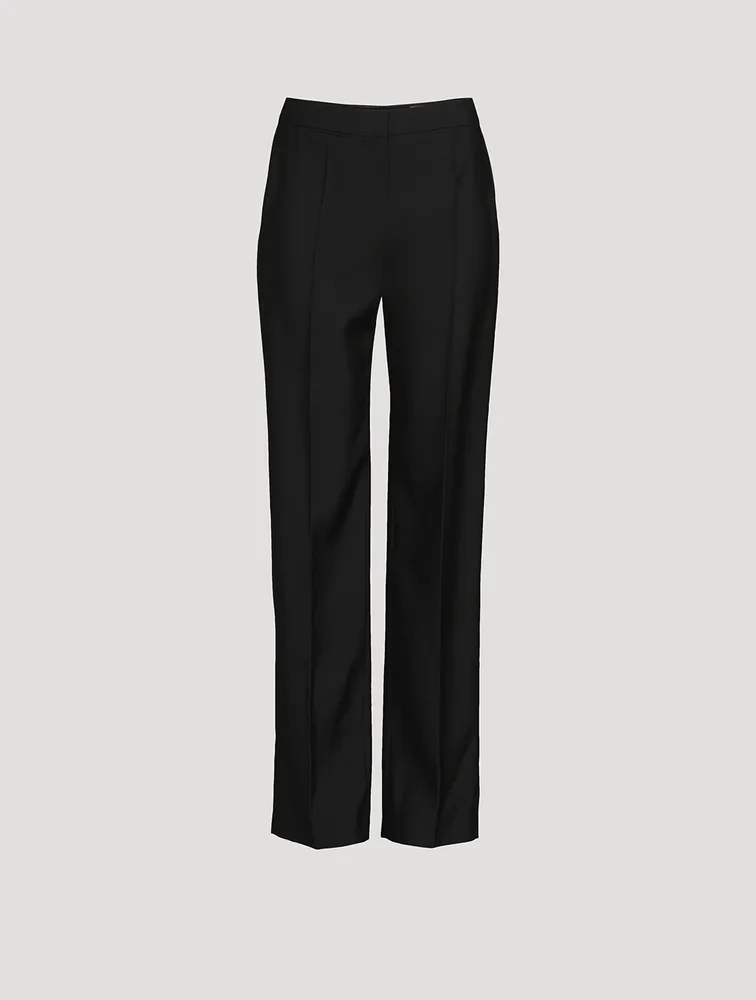 Low-Rise Wool Trousers