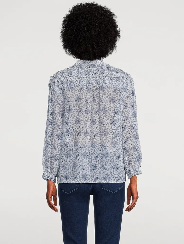 Margret Silk Blouse Floral Paisley Print