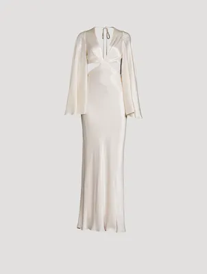 La Lune Cut-Out Satin Gown
