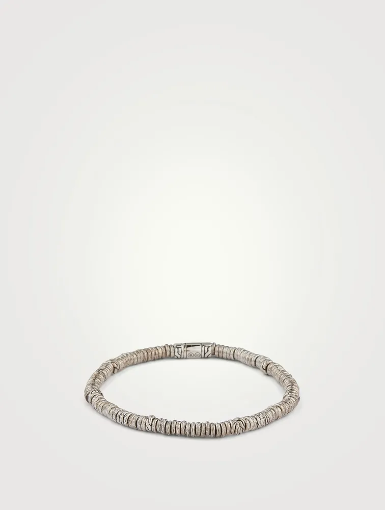 Sterling Silver Heishi Beaded Bracelet