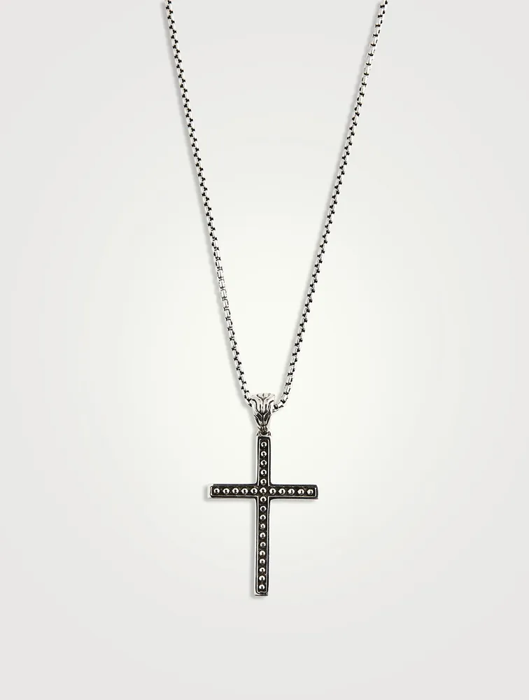 Sterling Silver Jawan Cross Pendant Necklace
