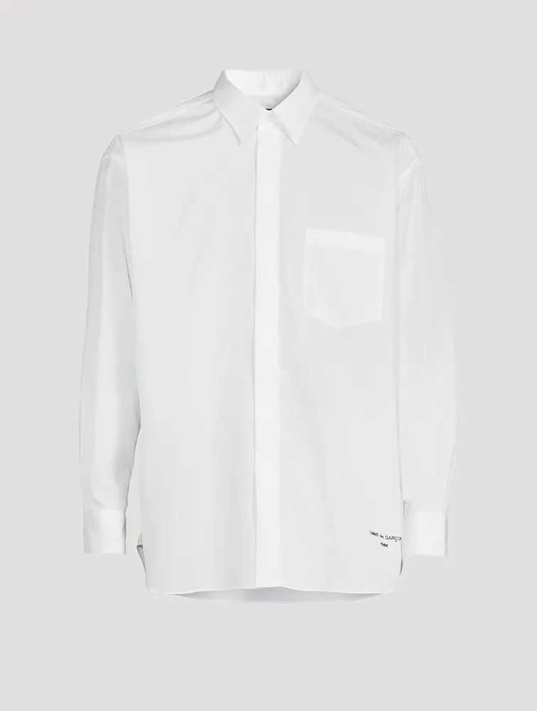 Cotton Shirt With Logo Embroidery
